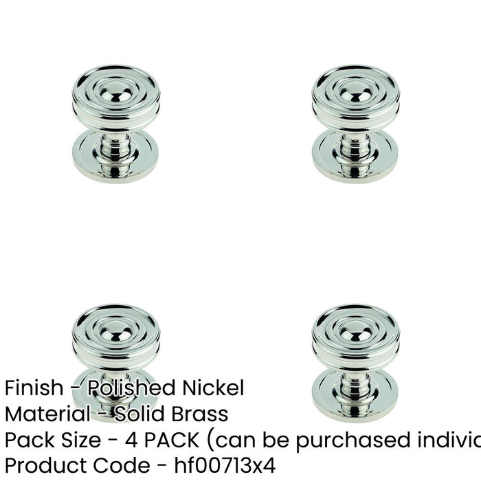 PACK Elegant Polished Nickel Cupboard Knob Stylish Interiors Kitchen Cabinet Knob-1