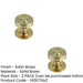 PACK Elegant Satin Brass Cupboard Knob Stylish Interiors Kitchen Cabinet Knob (1)-1