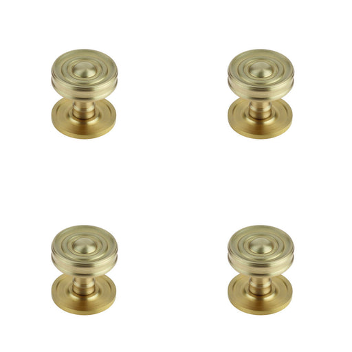 PACK Elegant Satin Brass Cupboard Knob Stylish Interiors Kitchen Cabinet Knob