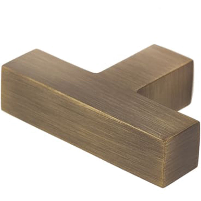 Stylish Square Cupboard Knob Antique Brass Finish Kitchen Cabinet Knob