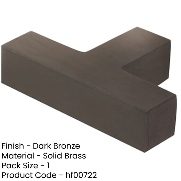 Stylish T-Bar Square Cupboard Knob Dark Bronze Finish Kitchen Cabinet Knob-1