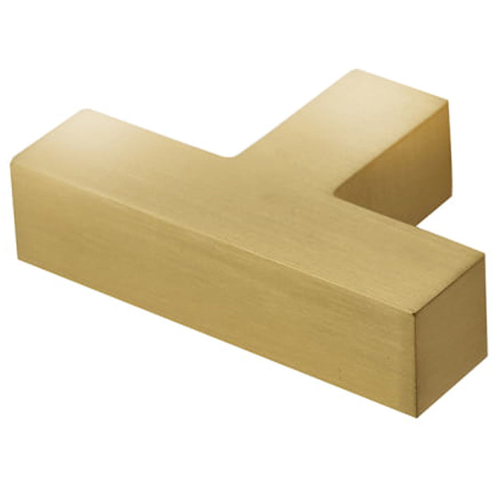 Modern Square Cupboard Knob Satin Brass Elegant Durable Design Kitchen Cabinet Knob