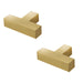 PACK Modern Square Cupboard Knob Satin Brass Elegant Durable Design Kitchen Cabinet Knob (1)