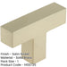 Modern T-Bar Square Cupboard Knob Satin Nickel Finish Kitchen Cabinet Knob-1