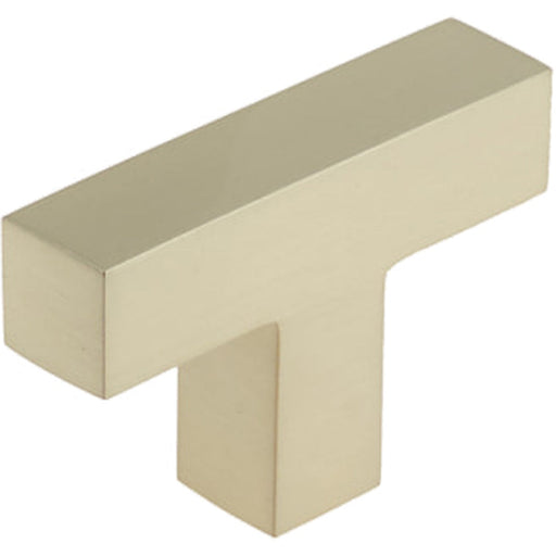 Modern T-Bar Square Cupboard Knob Satin Nickel Finish Kitchen Cabinet Knob