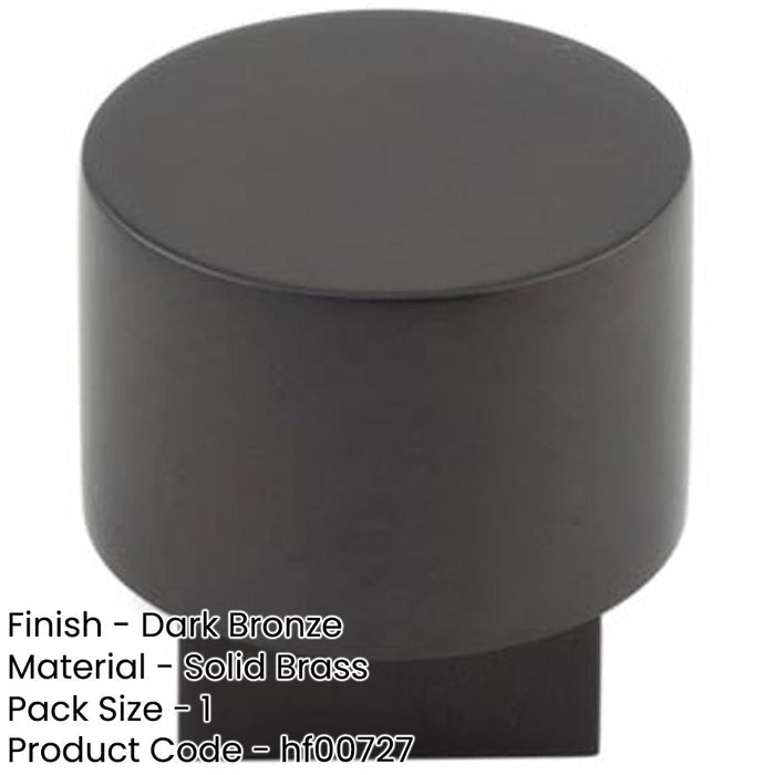 Elegant Round Cupboard Knob Dark Bronze Finish Home Decor Kitchen Cabinet Knob-1