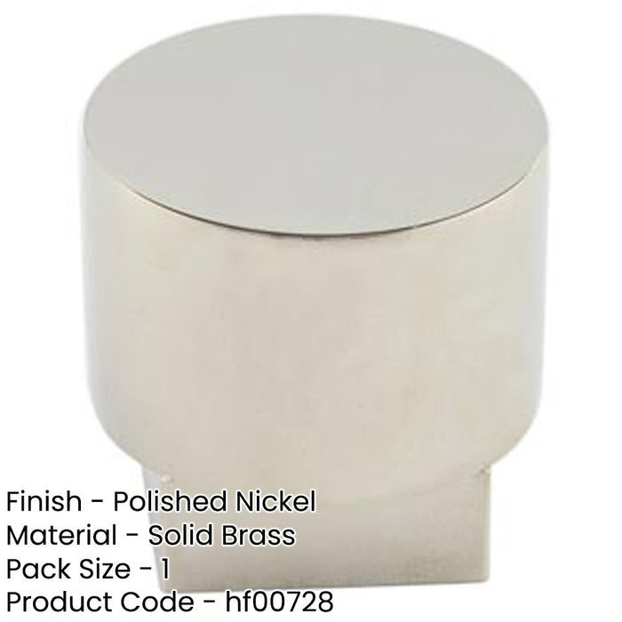 Stylish Polished Nickel Round Cupboard Knob Modern Interiors Kitchen Cabinet Knob-1