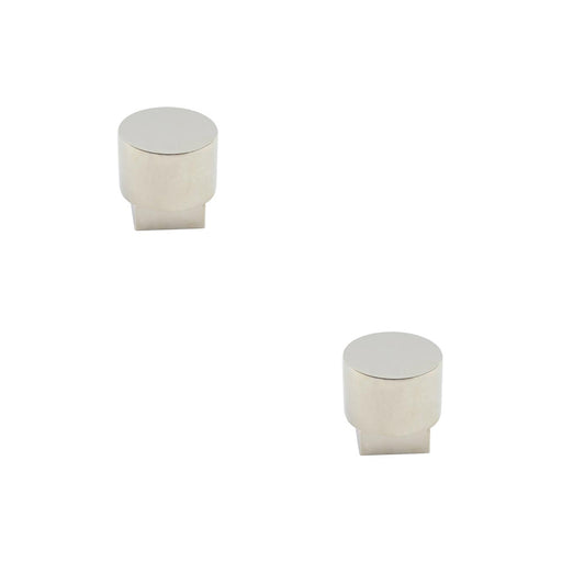 PACK Stylish Polished Nickel Round Cupboard Knob Modern Interiors Kitchen Cabinet Knob (1)