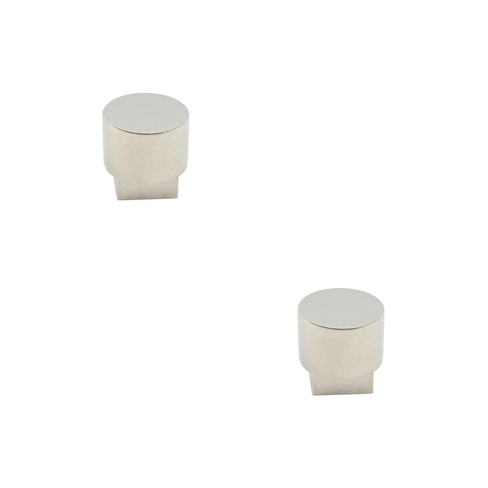 PACK Stylish Polished Nickel Round Cupboard Knob Modern Interiors Kitchen Cabinet Knob (1)