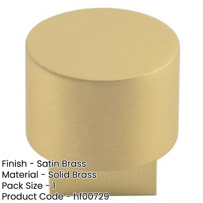 Elegant Round Satin Brass Cupboard Knob Modern Interiors Kitchen Cabinet Knob-1