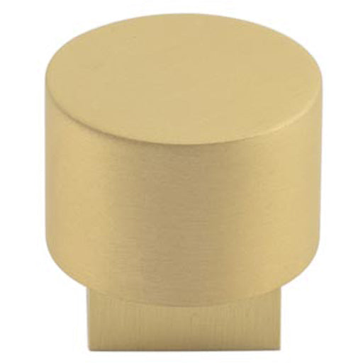 Elegant Round Satin Brass Cupboard Knob Modern Interiors Kitchen Cabinet Knob