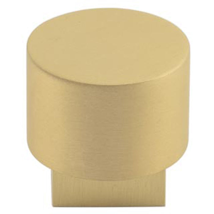 Elegant Round Satin Brass Cupboard Knob Modern Interiors Kitchen Cabinet Knob