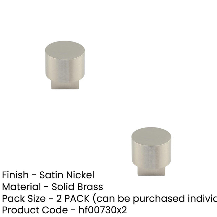 PACK Stylish Round Cupboard Knob Satin Nickel Finish Kitchen Cabinet Knob (1)-1