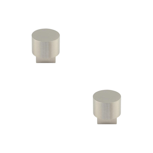 PACK Stylish Round Cupboard Knob Satin Nickel Finish Kitchen Cabinet Knob (1)