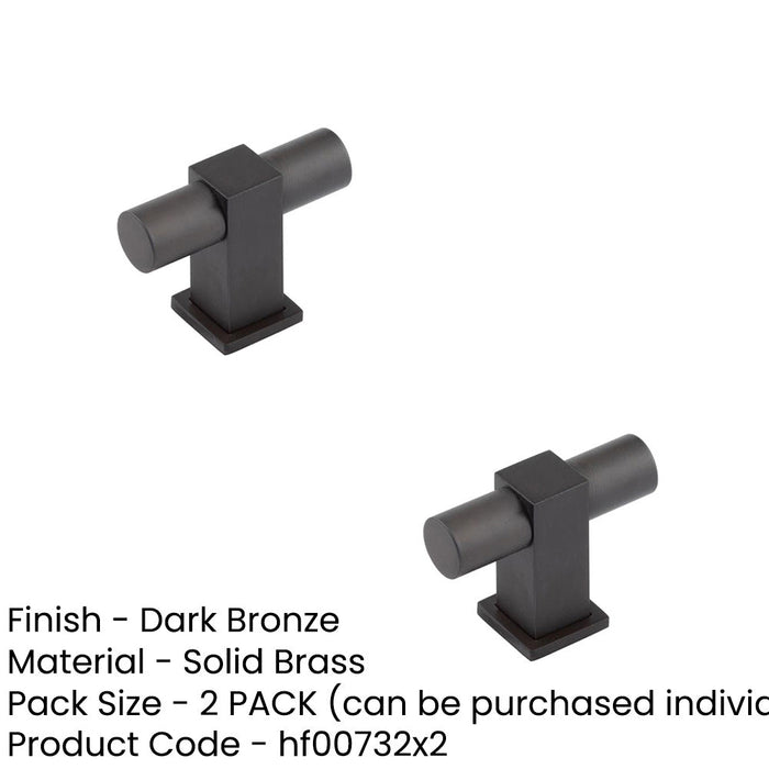 PACK Stylish Cupboard Knob Dark Bronze Finish Kitchen Cabinet Knob (1)-1