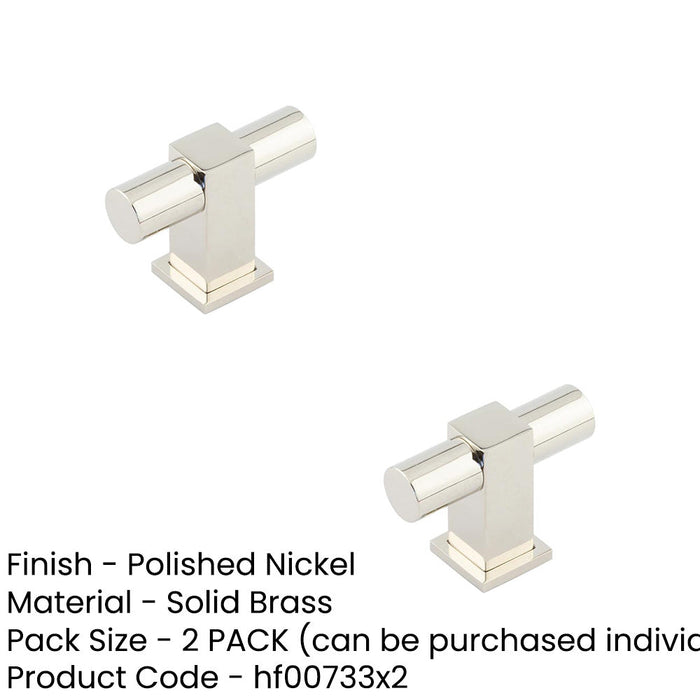 PACK Stylish Cupboard Knob Polished Nickel Modern Homes Kitchen Cabinet Knob (1)-1