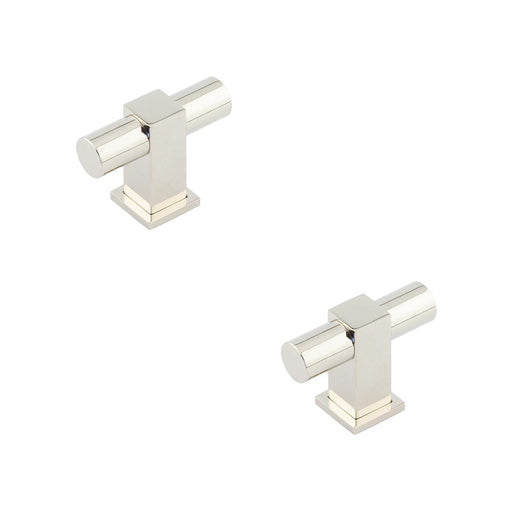 PACK Stylish Cupboard Knob Polished Nickel Modern Homes Kitchen Cabinet Knob (1)