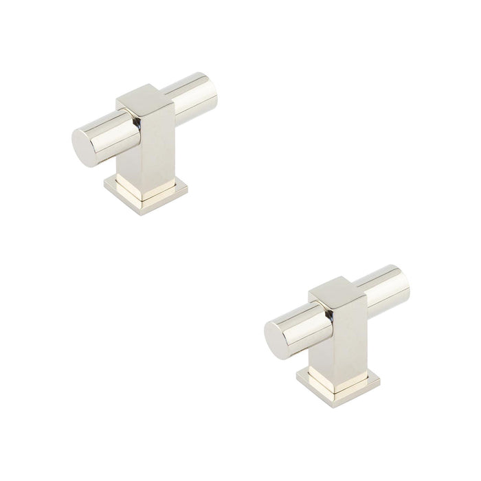 PACK Stylish Cupboard Knob Polished Nickel Modern Homes Kitchen Cabinet Knob (1)