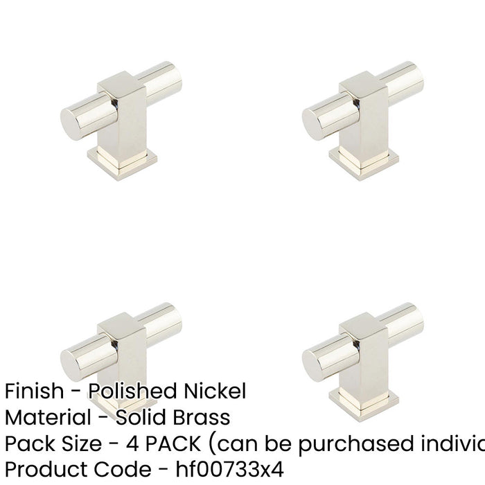 PACK Stylish Cupboard Knob Polished Nickel Modern Homes Kitchen Cabinet Knob-1