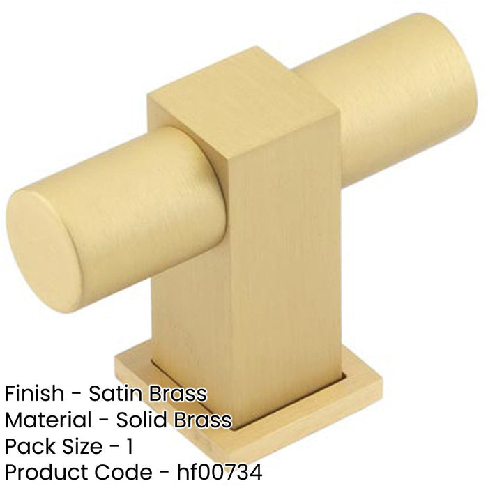 Modern Cupboard Knob Satin Brass Stylish Decor Kitchen Cabinet Knob-1