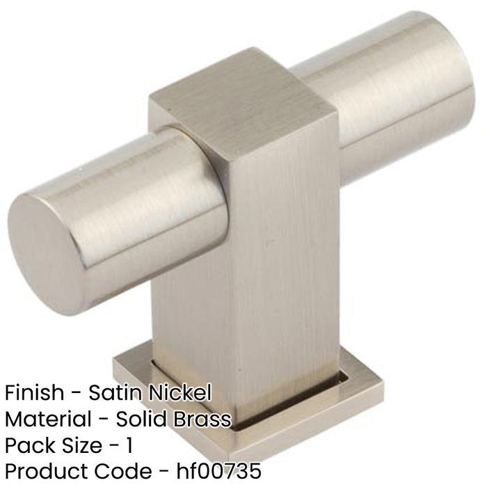 Modern Cupboard Knob Satin Nickel Finish Kitchen Cabinet Knob-1