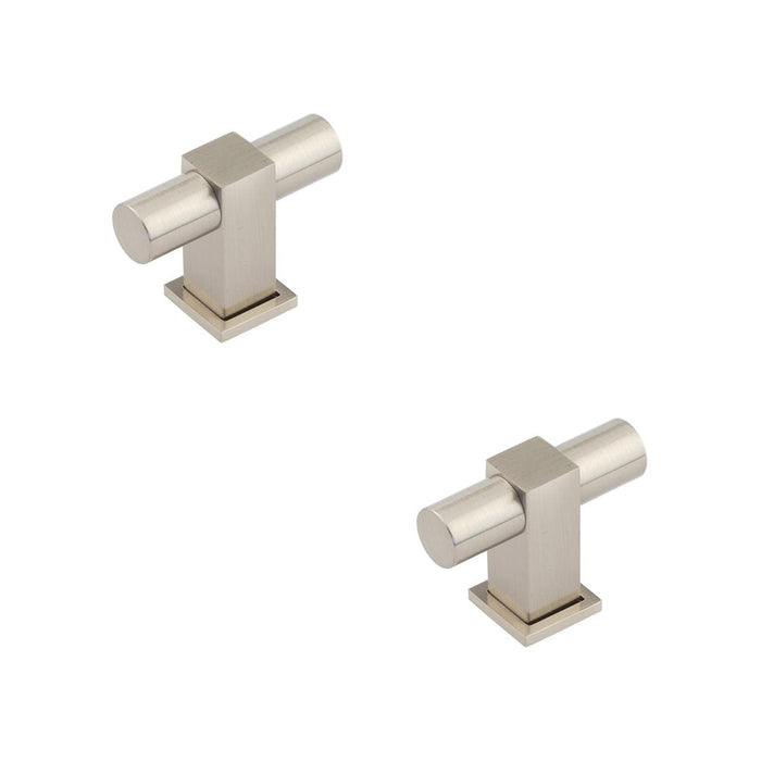 PACK Modern Cupboard Knob Satin Nickel Finish Kitchen Cabinet Knob (1)