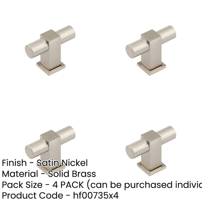 PACK Modern Cupboard Knob Satin Nickel Finish Kitchen Cabinet Knob-1