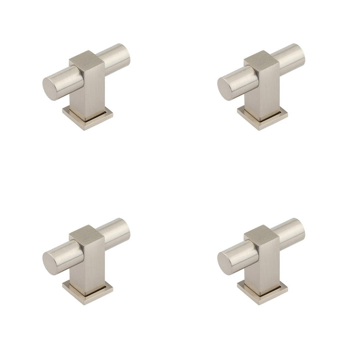 PACK Modern Cupboard Knob Satin Nickel Finish Kitchen Cabinet Knob