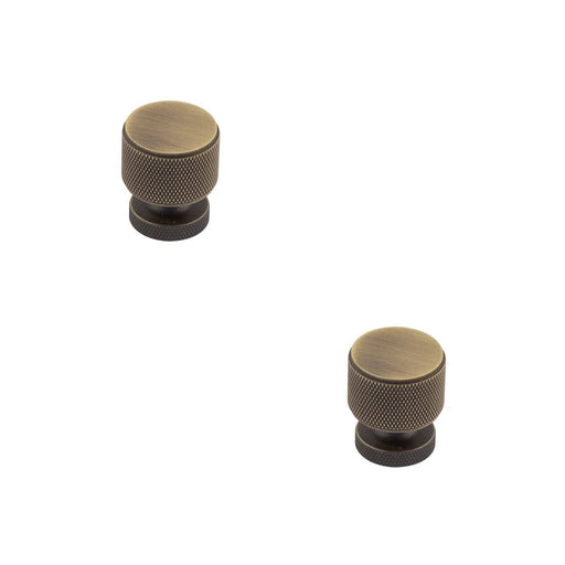 PACK Antique Brass Knurled Cupboard Knob Elegant Interiors Kitchen Cabinet Knob (1)