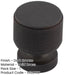 Stylish Dark Bronze Knurled Cupboard Knob Home Renovation Kitchen Cabinet Knob-1