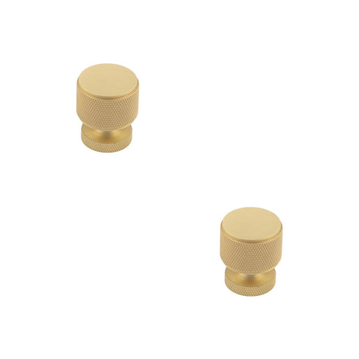 PACK Stylish Satin Brass Knurled Cupboard Knob Home Renovation Kitchen Cabinet Knob (1)