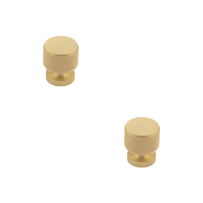 PACK Stylish Satin Brass Knurled Cupboard Knob Home Renovation Kitchen Cabinet Knob (1)