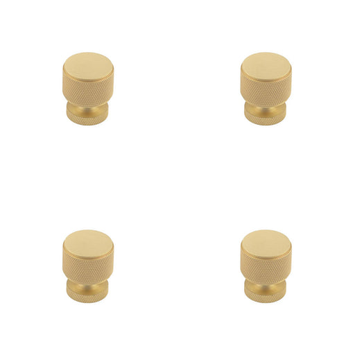 PACK Stylish Satin Brass Knurled Cupboard Knob Home Renovation Kitchen Cabinet Knob