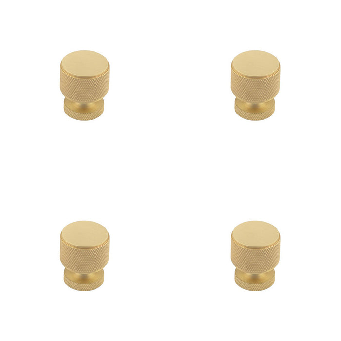 PACK Stylish Satin Brass Knurled Cupboard Knob Home Renovation Kitchen Cabinet Knob