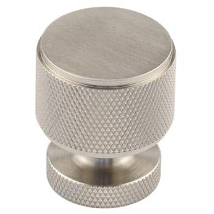 Elegant Satin Nickel Knurled Cupboard Knob Stylish Interiors Kitchen Cabinet Knob