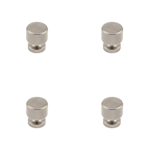 PACK Elegant Satin Nickel Knurled Cupboard Knob Stylish Interiors Kitchen Cabinet Knob