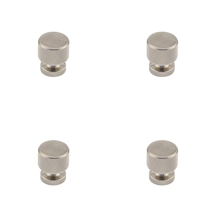 PACK Elegant Satin Nickel Knurled Cupboard Knob Stylish Interiors Kitchen Cabinet Knob