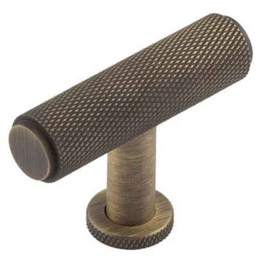 Stylish Knurled Cupboard Knob Antique Brass Finish Kitchen Cabinet Knob