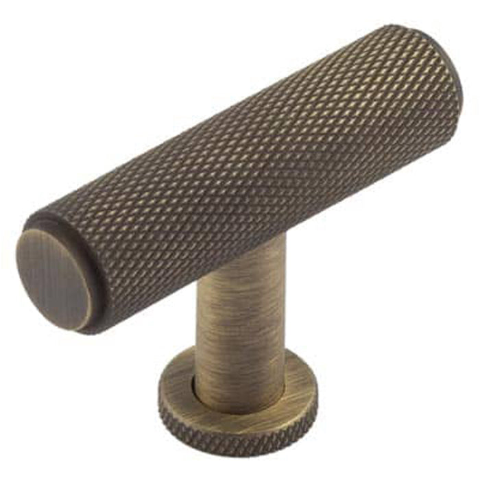 Stylish Knurled Cupboard Knob Antique Brass Finish Kitchen Cabinet Knob