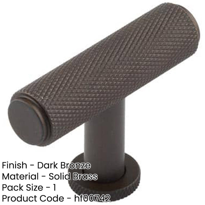 Stylish Knurled Cupboard Knob Dark Bronze Finish Kitchen Cabinet Knob-1
