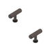 PACK Stylish Knurled Cupboard Knob Dark Bronze Finish Kitchen Cabinet Knob (1)
