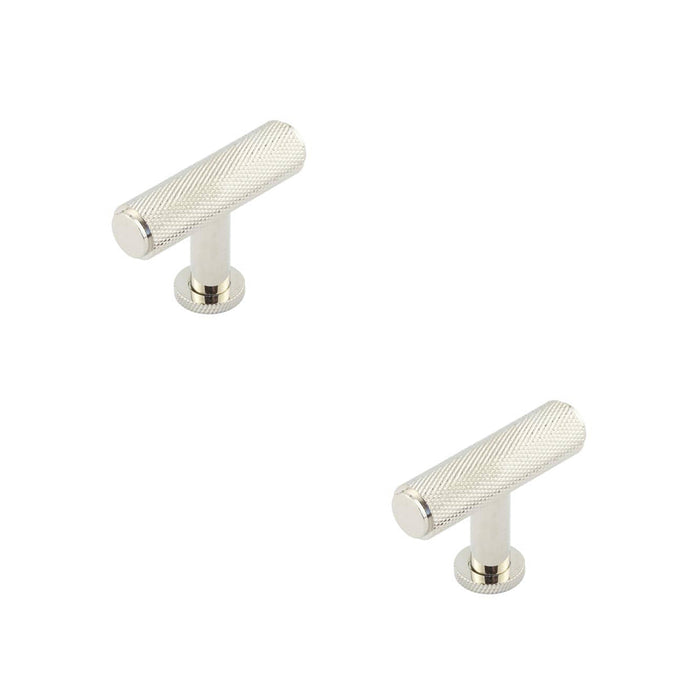 PACK Premium Knurled Cupboard Knob Polished Nickel Kitchen Cabinet Knob (1)