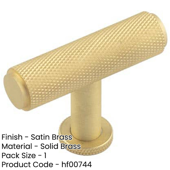 Stylish Knurled Cupboard Knob Satin Brass Modern Interiors Kitchen Cabinet Knob-1