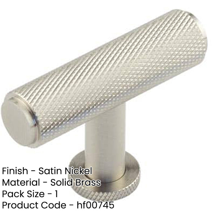 Stylish Knurled Cupboard Knob Satin Nickel Finish Kitchen Cabinet Knob-1