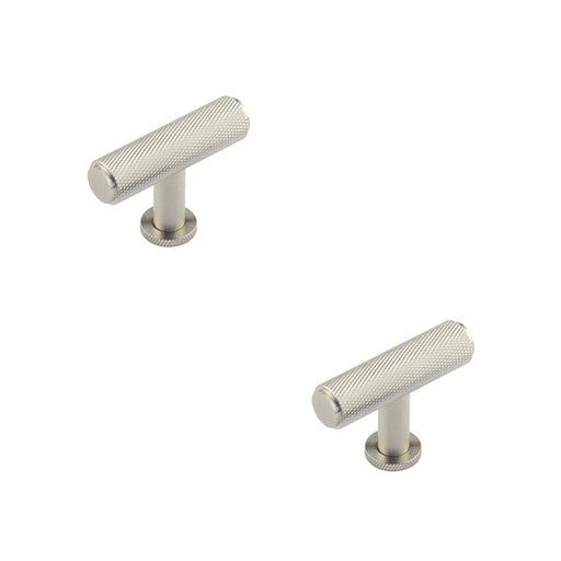 PACK Stylish Knurled Cupboard Knob Satin Nickel Finish Kitchen Cabinet Knob (1)