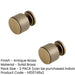 PACK Antique Brass Stepped Cupboard Knob Elegant Interiors Kitchen Cabinet Knob (1)-1