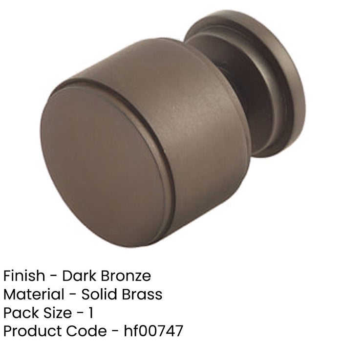 Elegant Stepped Cupboard Knob Dark Bronze Timeless Decor Kitchen Cabinet Knob-1