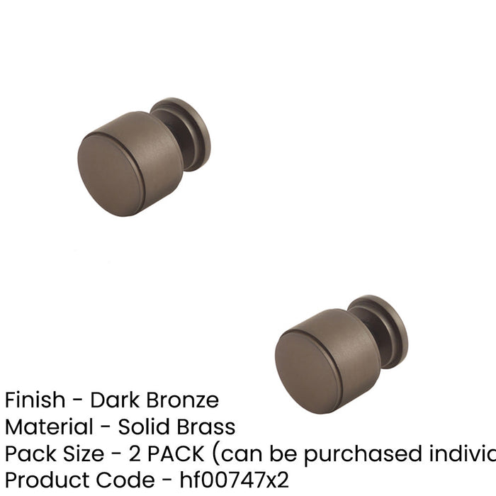 PACK Elegant Stepped Cupboard Knob Dark Bronze Timeless Decor Kitchen Cabinet Knob (1)-1