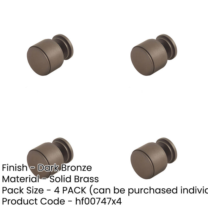 PACK Elegant Stepped Cupboard Knob Dark Bronze Timeless Decor Kitchen Cabinet Knob-1