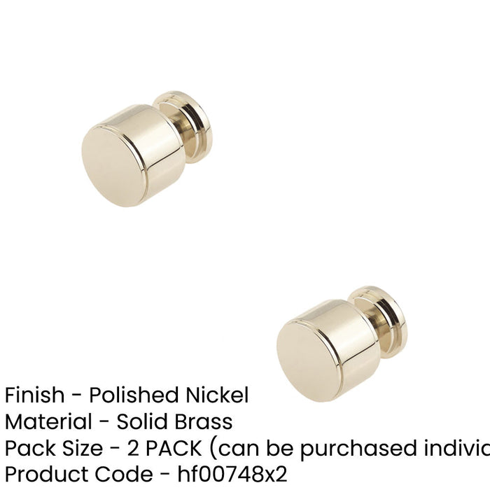 PACK Stylish Stepped Cupboard Knob Polished Nickel Finish Kitchen Cabinet Knob (2)-1